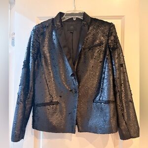 Sequin Black Banana Republic women’s tuxedo Jacket
